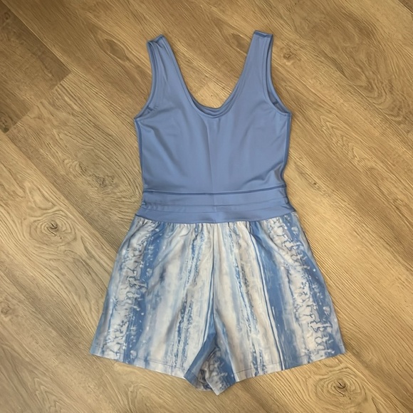 Travis Mathew Light Blue Tie-Dye Athletic Shorts - Picture 4 of 5